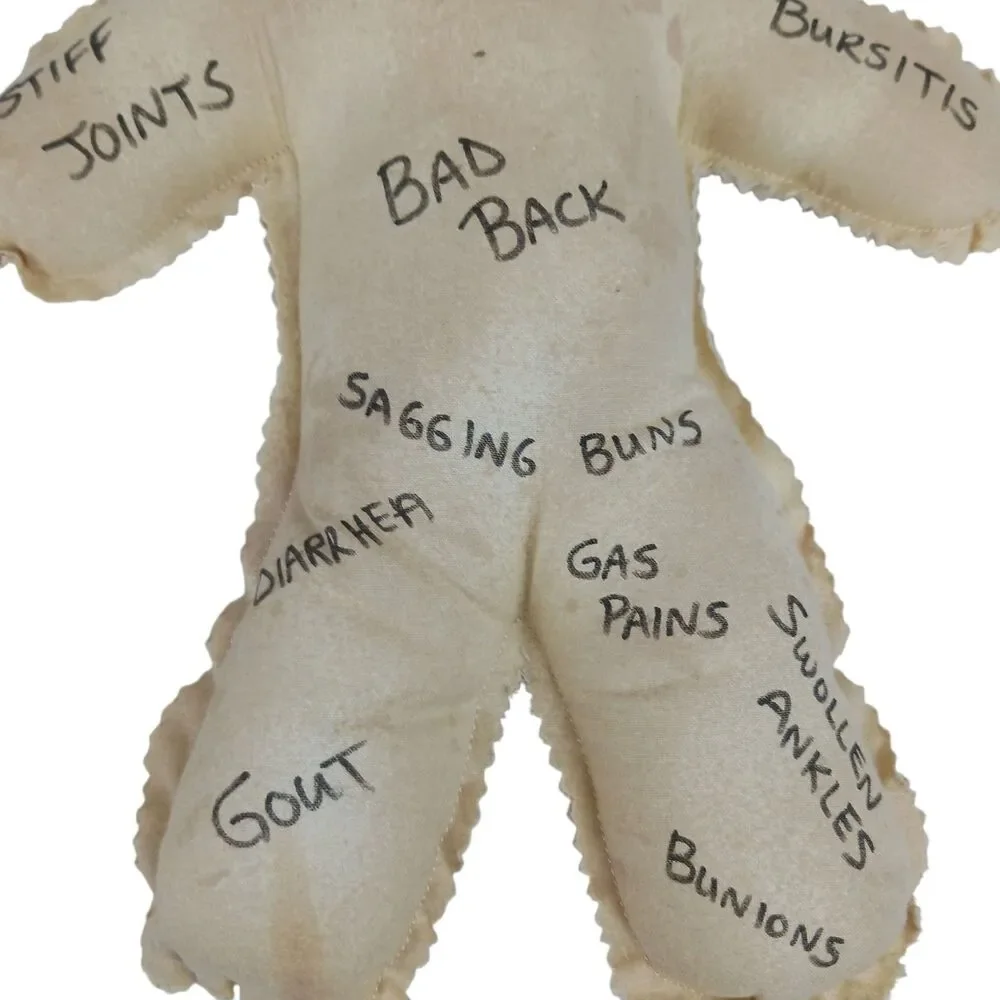 Over The Hill Voodoo Doll Handmade  Humorous Gag Gift Old Age Remedy